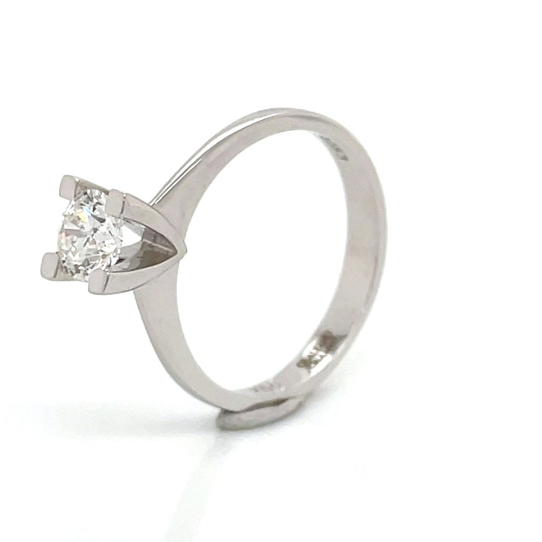 Classic Solitaire Round Brilliant Diamond Engagement Ring 0.70 Ct Diamonds House