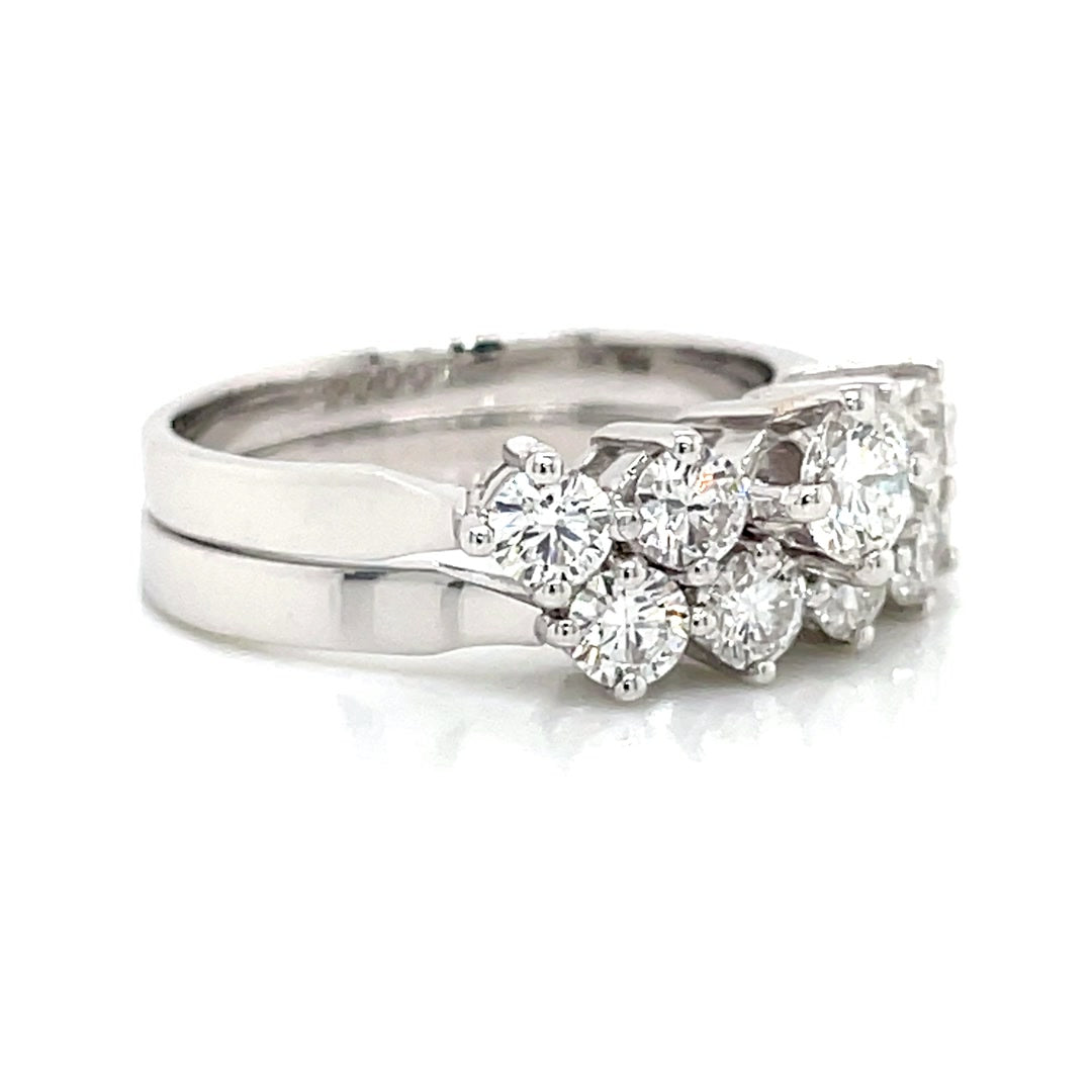 Solitaire Round Brilliant Diamond Engagement Ring and Wedding Band 1.60 Ct Diamonds House