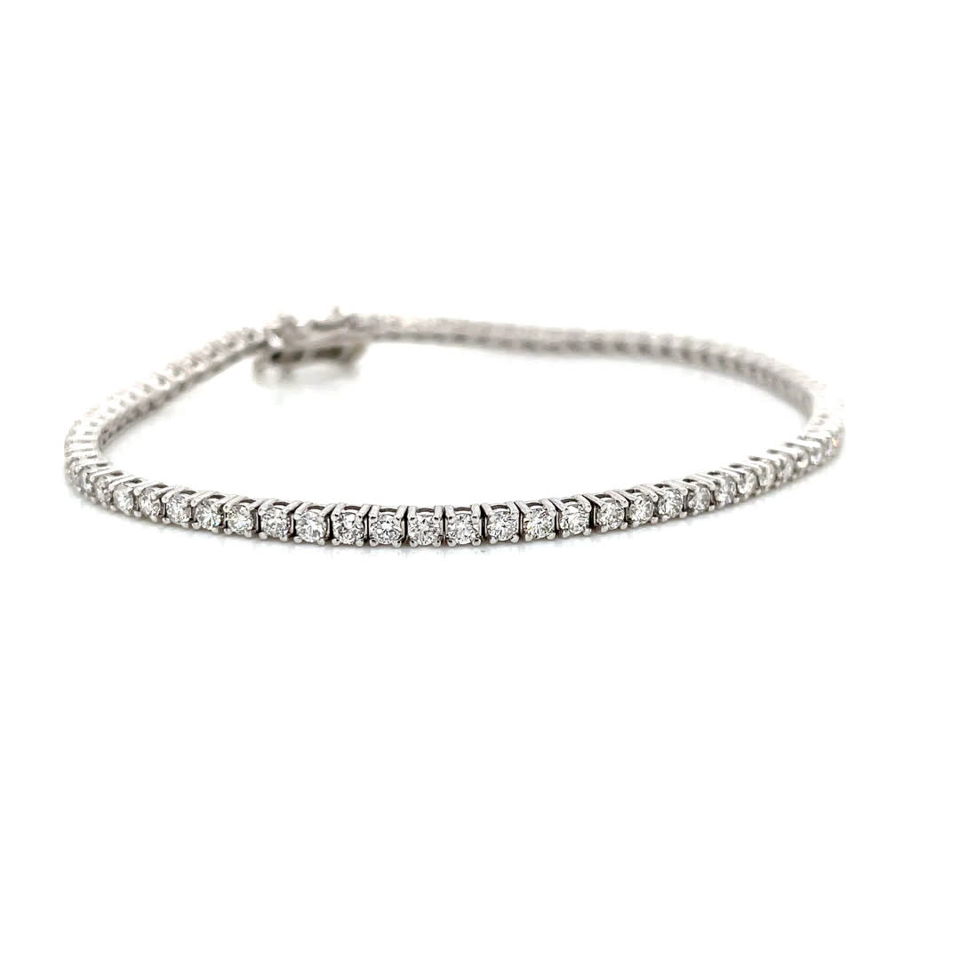 Classic Solitaire Tennis Round-Cut Diamond Bracelet 2.20 Ct Diamonds House