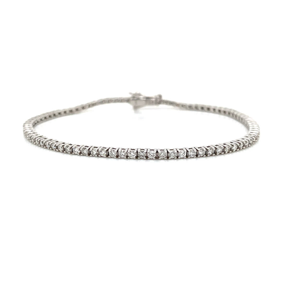 Classic Solitaire Tennis Round-Cut Diamond Bracelet 1.50 Ct Diamonds House