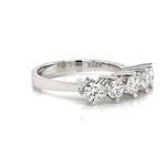 Five-Stone Round Brilliant Diamond Wedding Band 1.00 Ct Diamonds House