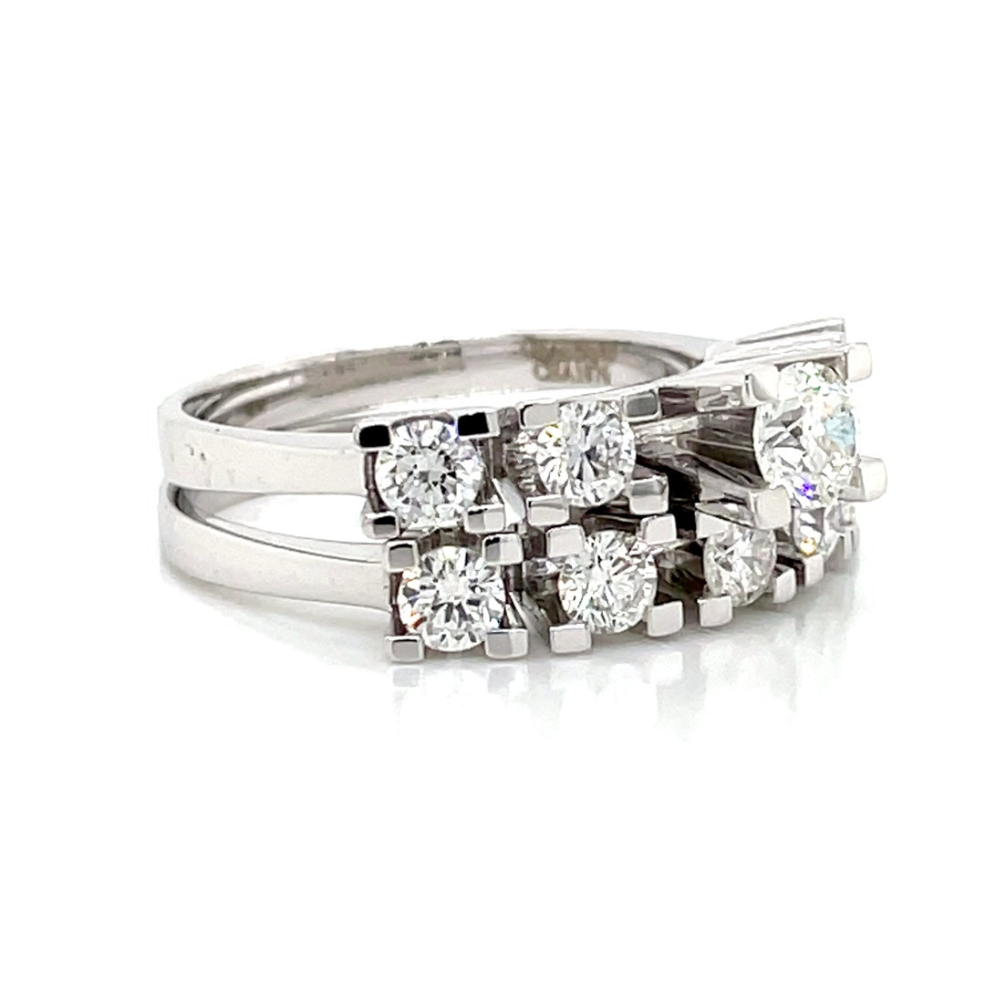 Solitaire Round Brilliant Diamond Engagement Ring and Wedding Band 1.60 Ct Diamonds House