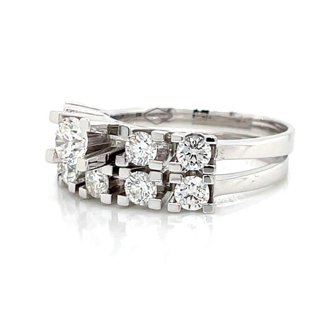 Solitaire Round Brilliant Diamond Engagement Ring and Wedding Band 1.60 Ct Diamonds House