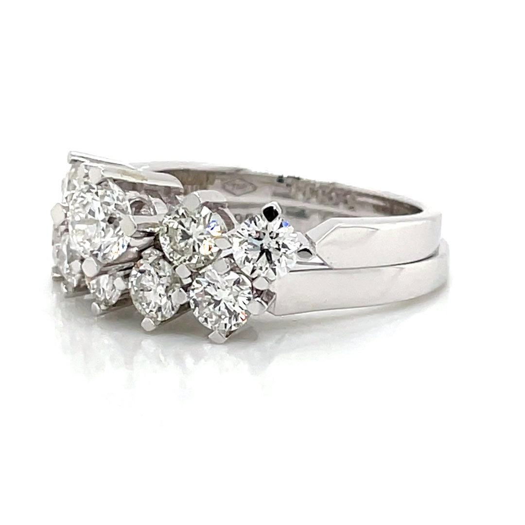 Solitaire Round Brilliant Diamond Engagement Ring and Wedding Band 2.50 Ct Diamonds House