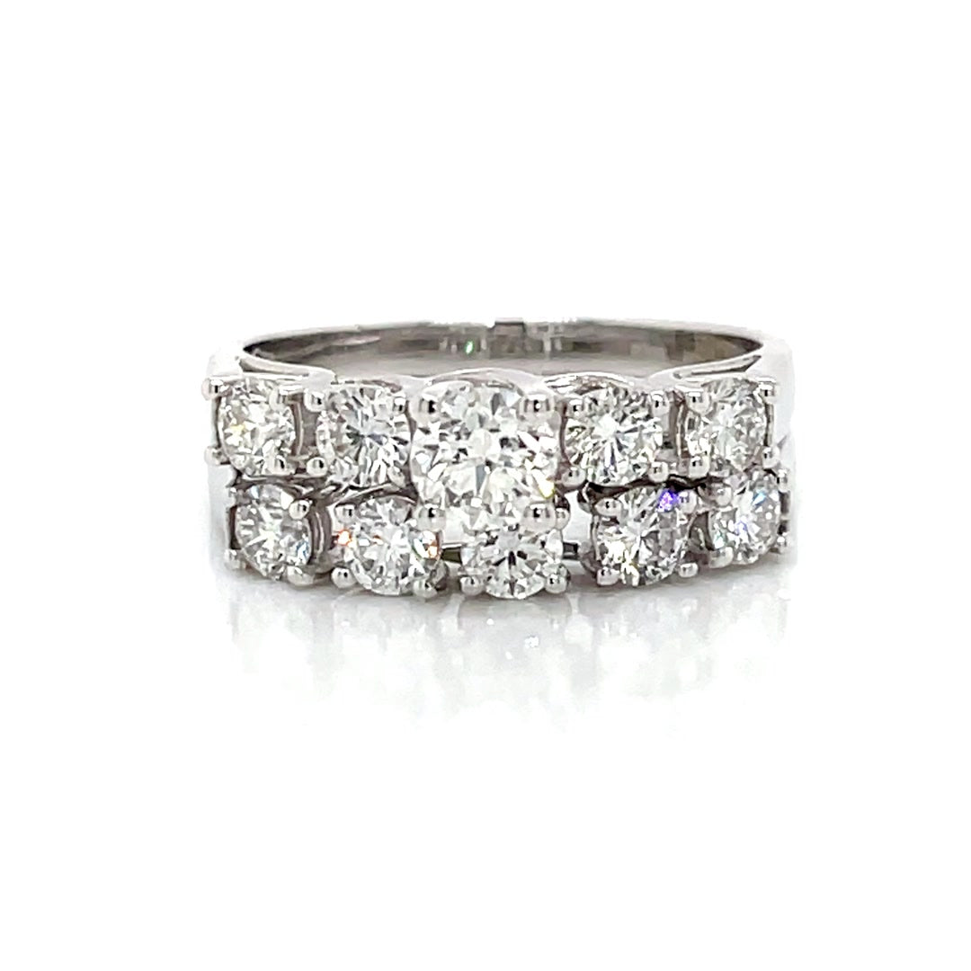 Solitaire Round Brilliant Diamond Engagement Ring and Wedding Band 1.60 Ct Diamonds House