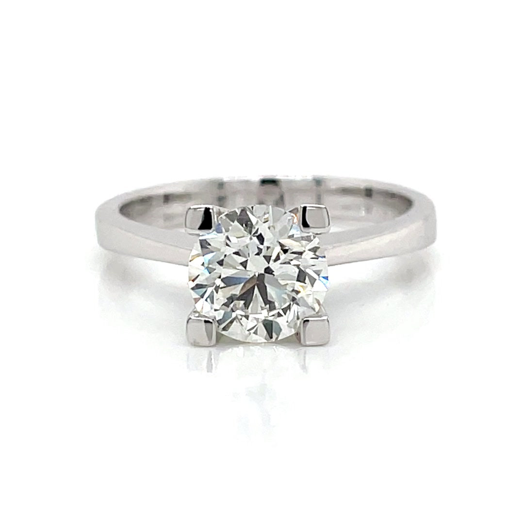 Classic Solitaire Round Brilliant Diamond Engagement Ring 2.00 Ct Diamonds House