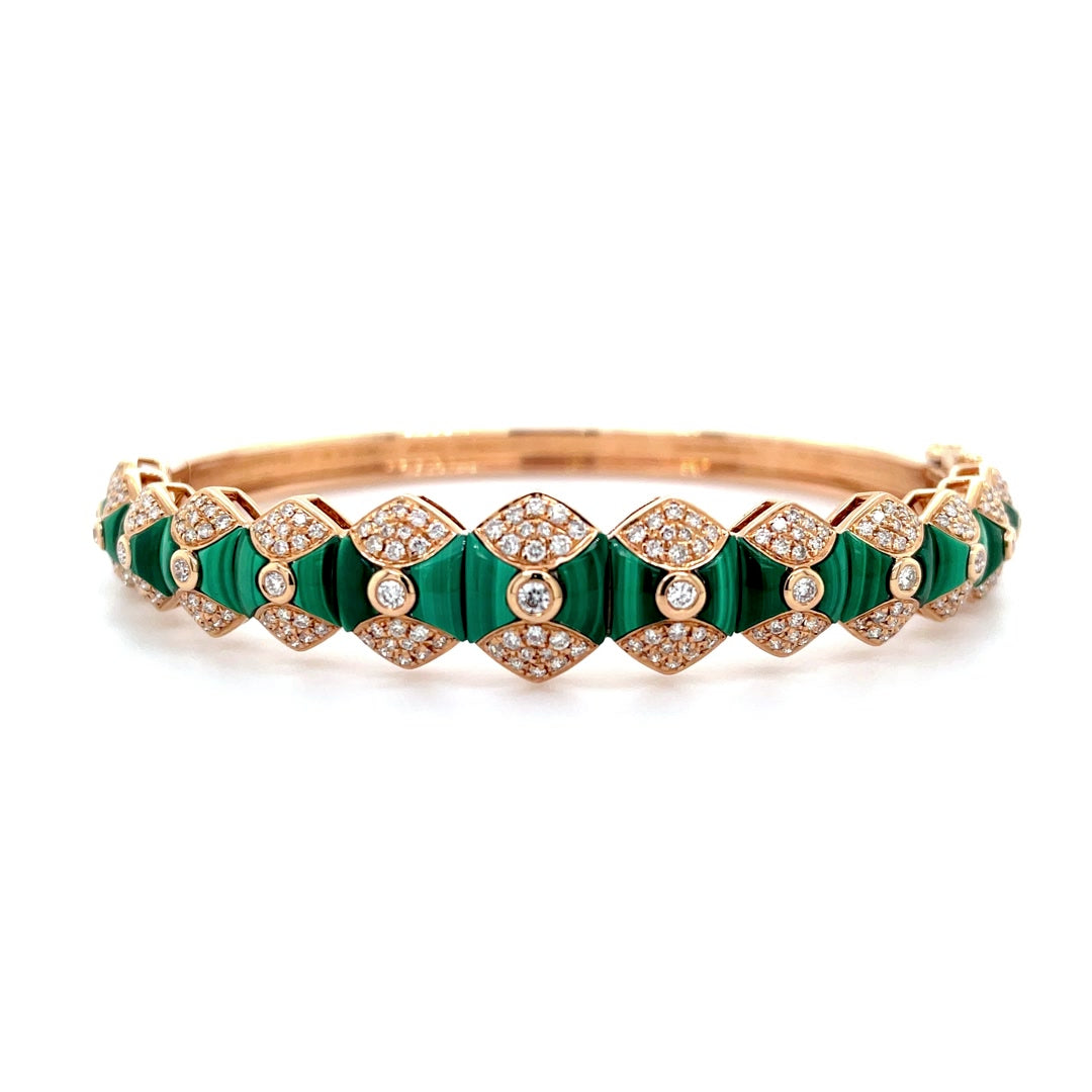 Geometric Diamond and Malachite Bangle Diamonds House