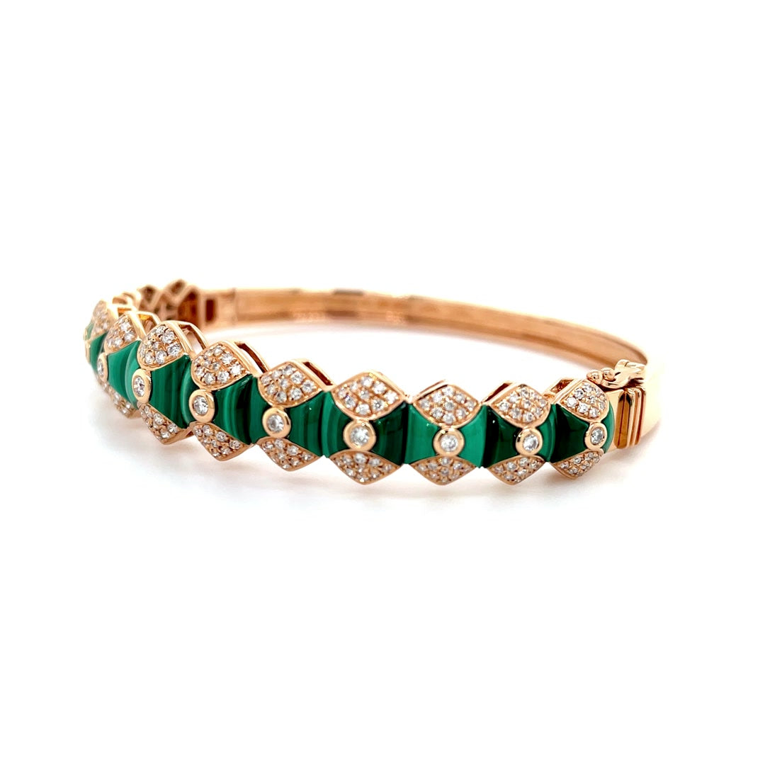 Geometric Diamond and Malachite Bangle Diamonds House