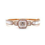 Mother of Pearl and Diamond Halo Bangle Diamonds House