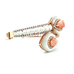 Cuff Coral and Mother of Pearl with Diamond Accents Bangle Diamonds House