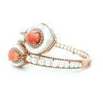 Cuff Coral and Mother of Pearl with Diamond Accents Bangle Diamonds House