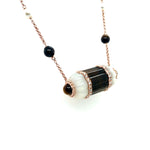 Bold Gemstone Pendant Necklace with Tiger Eye, Mother of Pearl, and Diamond Accents Diamonds House