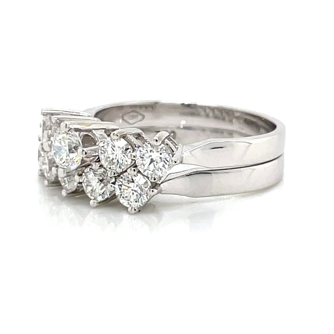 Solitaire Round Brilliant Diamond Engagement Ring and Wedding Band 1.50 Ct Diamonds House