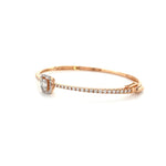 Half Eternity Halo Square Diamond Baguette Bangle Diamonds House