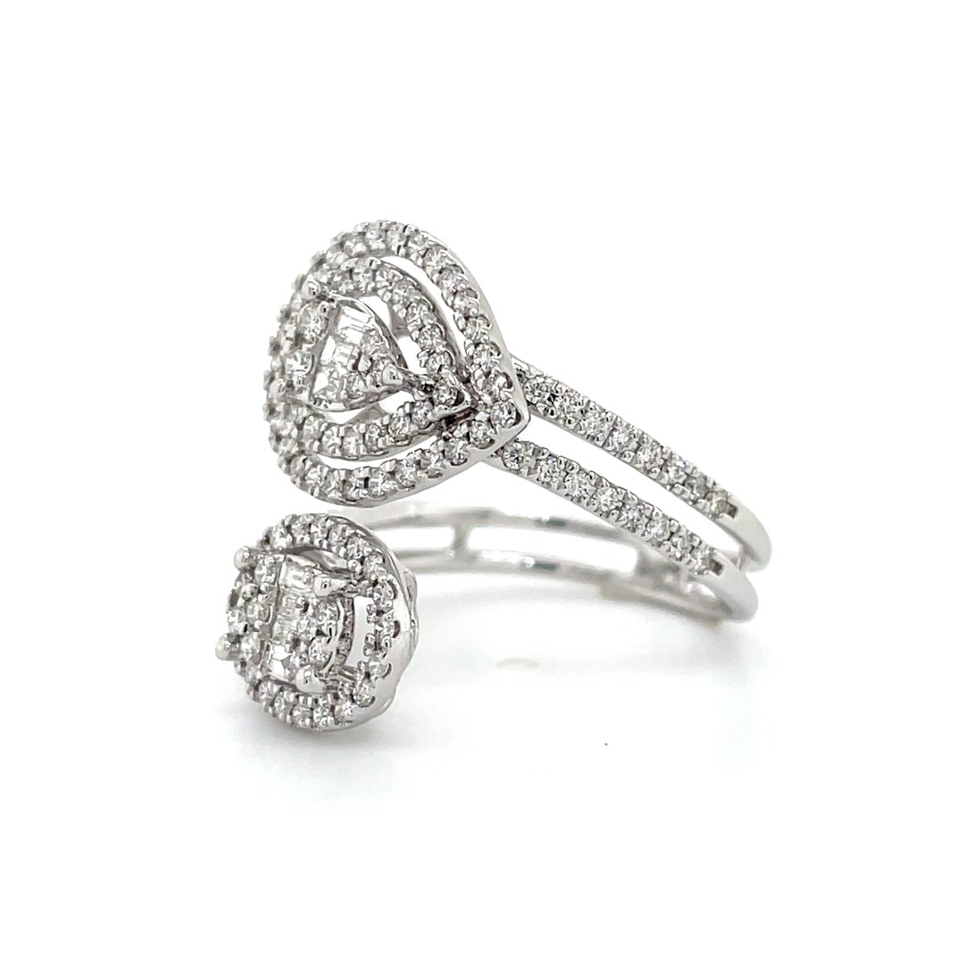 Eternal Diamond Drop and Oval Halos Ring Diamonds House