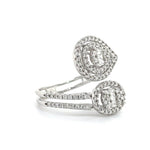 Eternal Diamond Drop and Oval Halos Ring Diamonds House