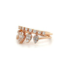 Regal Raindrops Rose Gold Ring Diamonds House