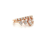 Regal Raindrops Rose Gold Ring Diamonds House