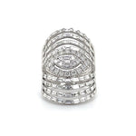 Layered Diamond Cage Ring with Evil Eye Motif Diamonds House