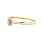 Half Eternity Bezel-Set Baguette Octagon Bangle Diamonds House