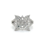 Blooming Diamond Four-Leaf Statement Ring Diamonds House