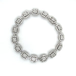 Bold Clustered Baguette Diamond with Halos Bracelet Diamonds House