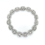 Bold Clustered Baguette Diamond with Halos Bracelet Diamonds House