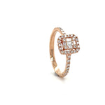 Diamond Half Eternity Square Halo Ring Diamonds House