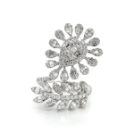 Floral and Leaf Diamond Wrap Ring Diamonds House