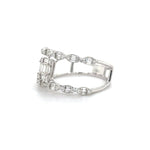 Two-Row Baguette Diamond Open Cage Ring Diamonds House