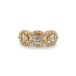 Triple Marquise-Shaped Cluster Diamond Ring Diamonds House