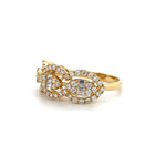 Triple Marquise-Shaped Cluster Diamond Ring Diamonds House