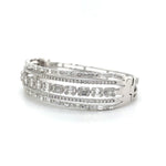 Multi-Row Diamond Bangle with Baguettes Diamonds House