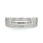 Multi-Row Diamond Bangle with Baguettes Diamonds House