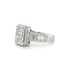 Bold Baguette Diamond Square Cluster Ring Diamonds House