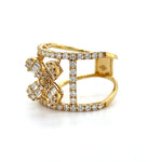 Diamond Statement Ring with Baguette Floral Design Diamonds House