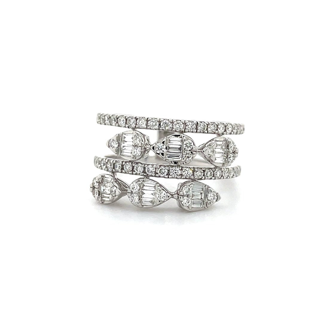 Multi-Row Diamond Wrap Ring Diamonds House