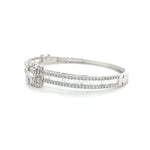 Two-Row Diamond Bangle with Centered Baguette Diamonds House