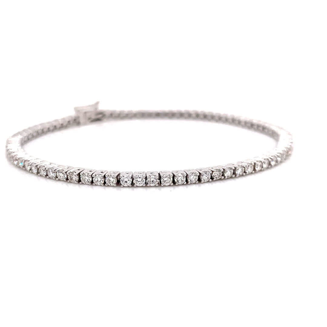 Classic Solitaire Tennis Round-Cut Diamond Bracelet 2.60 Ct Diamonds House