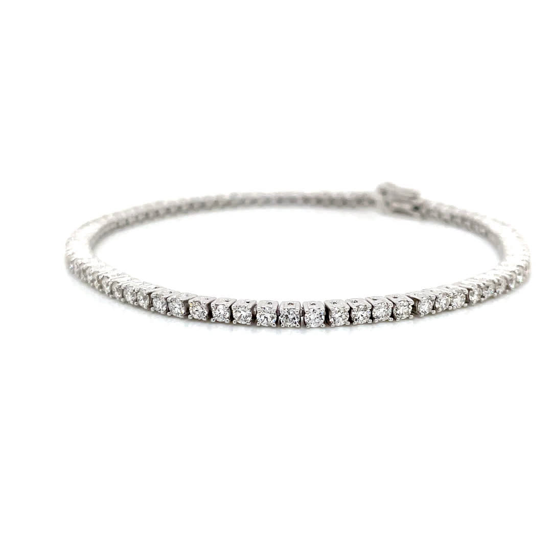 Classic Solitaire Tennis Round-Cut Diamond Bracelet 2.60 Ct Diamonds House