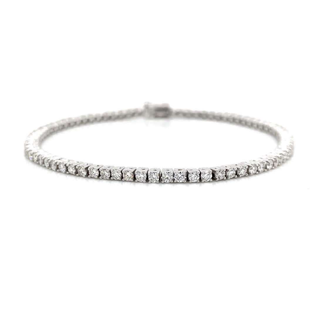 Classic Solitaire Tennis Round-Cut Diamond Bracelet 2.60 Ct Diamonds House