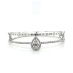 Teardrop of the Queen Two-Line Diamond Bangle Diamonds House