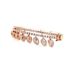 Regal Triple-Row Diamond Bangle in Rose Gold Diamonds House