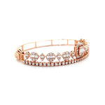 Princess Diamond Bangle with Centered Baguette and Two-Line Design Diamonds House