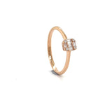 Square Baguette Diamond Ring in Rose Gold Diamonds House