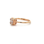 Bezel-Set Square Baguette Diamond Ring in Rose Gold Diamonds House