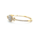 Regal Center Baguette Square Diamond Bangle Diamonds House