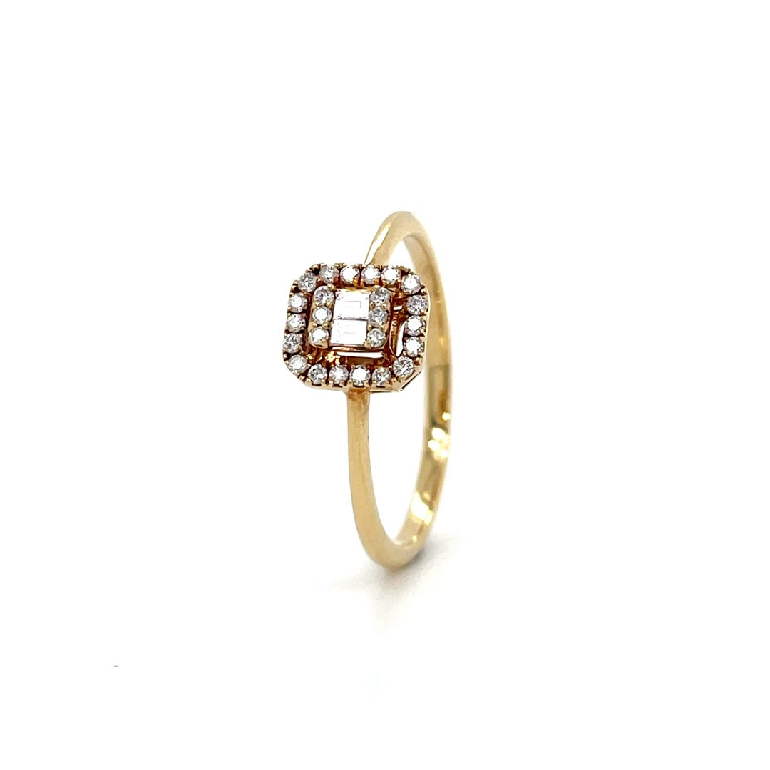 Square Baguette Diamond Halo Ring Diamonds House