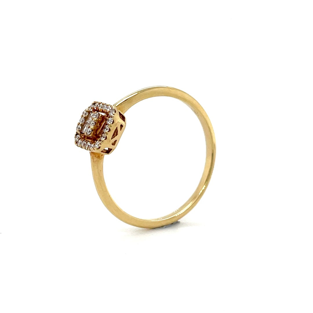 Square Baguette Diamond Halo Ring Diamonds House