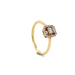 Square Baguette Diamond Halo Ring Diamonds House